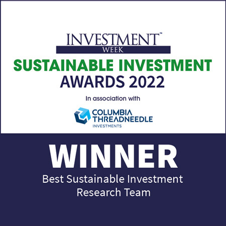 Investment Week Sustainable Investment Awards